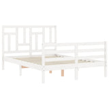 Bed Frame without Mattress White 140x200 cm Solid Wood 3194962
