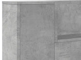 Headboard Cabinet with LED Concrete 140 x 16.5 x 103.5 cm 8006563
