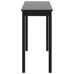 ZNTS Bar Table MDF Black 115x55x107 cm 240378