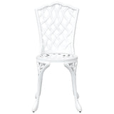 Garden Table Set 5 pcs White Cast Aluminium 3334754