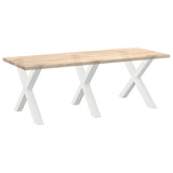 Dining Table Legs X-Shaped 3 pcs White 90x cm Steel 4012997