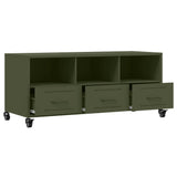 TV Cabinet Olive Green 100.5x39x43.5 cm Steel 846696