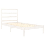 Bed Frame without Mattress White 90x190 cm Single Solid Wood 3104899