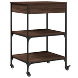Kitchen Trolley Brown Oak 60x48x89.5 cm Engineered Wood 842375
