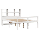 ZNTS Bookcase Bed without Mattress White 160x200 cm Solid Wood Pine 3322021