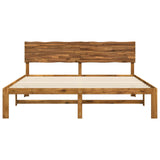 Double Bed Frame with Headboard ROSTOCK Natural 200 x 200 cm 3405426