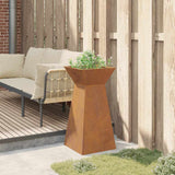 Pillar Planter Silver 35 x 35 x 73 cm Weathering Steel 873850