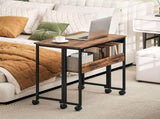 80 cm Drop Leaf Writing Work Desk - Rustic Brown T3398P344183