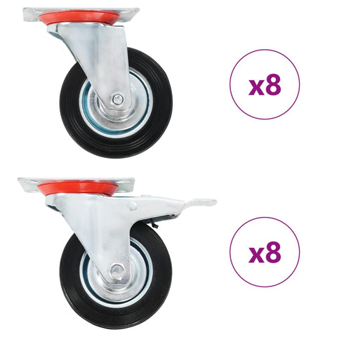 16 pcs Swivel Casters 100 mm 278018