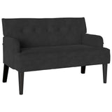 Chesterfield Bench Black 112 x 65.5 x 75 cm Velvet 42019291