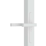 Interior Door 83x201.5 cm White ESG Glass and Aluminium 350573