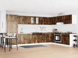 Sink Base Cabinet with Door Porto 2 pcs Brown Engineered wood 3315026