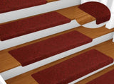 Stair Mats Self-adhesive 20 pcs 65x21x4 cm Bordeaux Red Rectangular Edge 3365719
