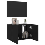 TV Wall Cabinet with LED Lights Black 60x35x41 cm 837304