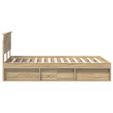Bed Frame with Headboard Sonoma 120 x 200 cm Solid Pine Wood 3410620