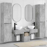 Bathroom Furniture Set 5 pcs Concrete Grey 33 x 34.5 x 160 cm 3406006