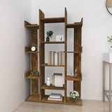 Book Cabinet Smoked Oak 86x25.5x140 cm Engineered Wood 816002
