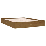 Bed Frame without Mattress Honey Brown Solid Wood 135x190 cm Double 820080