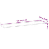 Floating Shelf 120x30x2 cm Oil Finished Solid Wood Acacia 3279539