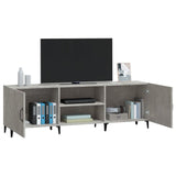 TV Cabinet Concrete Grey 150x30x50 cm Engineered Wood 812631