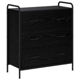 Sideboard Black Oak 73 x 33 x 81 cm Engineered Wood 8013818