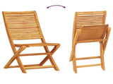 Folding Bistro Set 3 pcs Brown Solid Acacia Wood 3375688