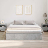 Storage Bed Frame Concrete Grey 180 x 200 cm Engineered Wood 3335400