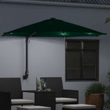 Garden Parasol Green 248 x 248 x 148 cm Polyester and Steel 42003244
