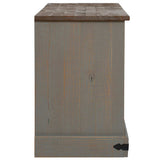 TV Cabinet HALDEN 2 Sliding Doors Grey 150x40x60 cm Solid Wood 4018415
