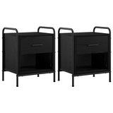 Bedside Cabinet 2 pcs Black Oak 40 x 30 x 50 cm Engineered Wood 8013495