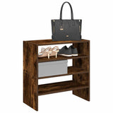 Shoe Racks 2 pcs Stackable Smoked Oak 60x30x30.5 cm 858866