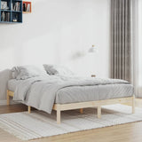 Bed Frame without Mattress 152x203 cm Solid Wood Pine Queen 822459