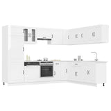 14 Piece Kitchen Cabinet Set "Kalmar" Gloss White Engineered Wood 3314973