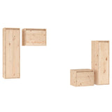 TV Cabinets 4 pcs Solid Wood Pine 3100249