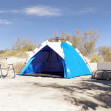 Beach Tent 3-Person Azure Blue Quick Release Waterproof 4005314
