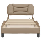 Bed Frame with LED without Mattress "Hvar" Cappuccino 90x190 cm 3213903
