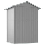 Garden Shed Grey 126x97.5x177 cm Galvanised Steel 316234
