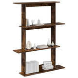Wall Shelf Smoked Oak 100 x 20 x 126 cm Engineered Wood 8012064