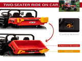 12V 2 Seater Kids Electric Ride-On Car with Electric Bucket, Remote Control - Red T3398P555851