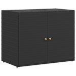 Garden Storage Cabinet Black 100x55.5x80 cm Poly Rattan 319868