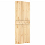 Sliding Door with Hardware Set 80x210 cm Solid Wood Pine 3203170