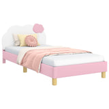 Children's Bed Frame with Headboard Pink 80 x 200 cm PU 42011018