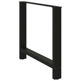 Dining Table Legs Black 2 pcs 100x cm Steel 4013320