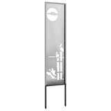 Garden Privacy Screen Silver 32 x 140 cm Stainless steel 876249