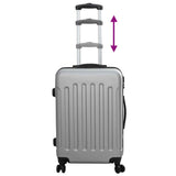 Suitcase with Lock 3 pcs Silver 50 x 31 x 78 cm ABS Plastic 42006237