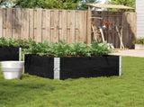 Garden Planter Black 100x100 cm Solid Wood Pine 3295400