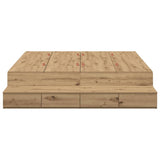 Storage Bed Frame with Drawer Artisan oak 236.5 x 140 x 31.5 cm 3335644