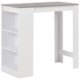 Bar Table with Shelf White 110x50x103 cm 280214