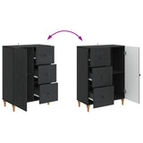 Sideboard with Drawer Black 66 x 34.5 x 90 cm Engineered Wood 894166