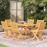 ZNTS 7 Piece Garden Dining Set Solid Teak Wood 3059577